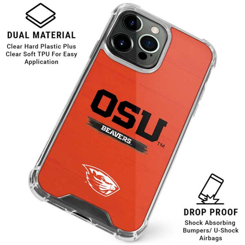 Oregon State University Texture iPhone 16 Pro Clear Case